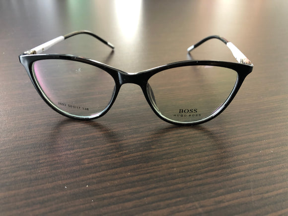 Hugo Boss Women Eyewear  Light Grey and Black Frame Eyeglasses