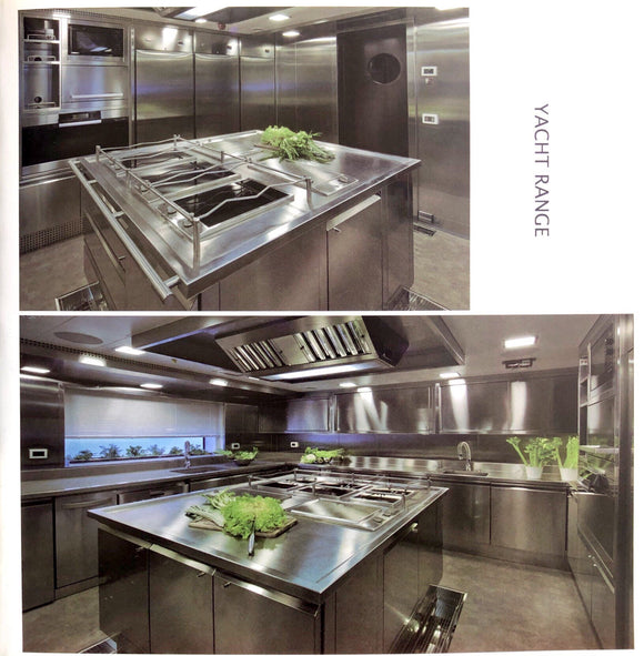 Série de gamme de yachts d'armoires de cuisine en acier inoxydable de tous types