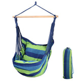 Hammock Chair Rope Swing Chair Blue 265Lbs Capacity 2-Seat Cushions Included - LIVINGbasics™