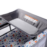Portable Baby Play Yard with Removable Bassinet and Changing Table, Grey - LIVINGbasics™ Bedside Sleeper for Baby, Playpen, Easy Folding Portable Crib (Grey)