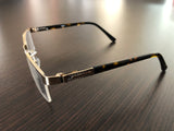 Men's Eyewear  Gold and Amber Frame Eyglasses