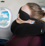 Memory Foam Neck Pillow Travel Kit with Sleep Mask and Earplugs
