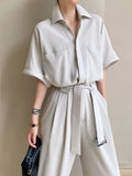 SHORT SLEEVES JUMPSUIT