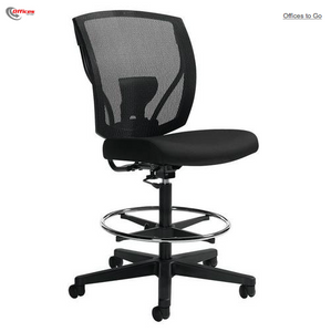 Offices to Go™ Ibex™ Mesh Drafting Chair, Black - Armless