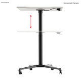 Gas-Lift Height Adjustable Sit-Stand Rolling Laptop Desk