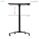 Gas-Lift Height Adjustable Sit-Stand Rolling Laptop Desk