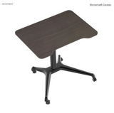Gas-Lift Height Adjustable Sit-Stand Rolling Laptop Desk