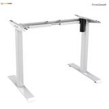 Electric Sit to Stand Adjustable Desk Riser Frame (Table Top Not Included) - White