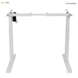 Electric Sit to Stand Adjustable Desk Riser Frame (Table Top Not Included) - White