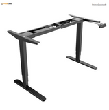 Sit-Stand Dual-Motor Height Adjustable ADR Desk Frame, Electric-Black + Standing Mat