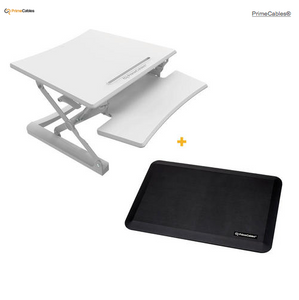 Sit Standing Height Adjustable Desk Ergo Riser ADR 35" + Anti-fatigue Standing Mat