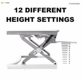 Sit Standing Height Adjustable Desk Ergo Riser ADR 35" + Anti-fatigue Standing Mat