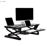 Sit Standing Height Adjustable Desk Ergo Riser + Height Adjustable Footrest Platform