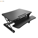 Sit Standing Height Adjustable Desk Ergo Riser + Height Adjustable Footrest Platform
