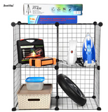 Multi Use DIY 4 Cube Wire Grid Shelves Organizer - SortWise™