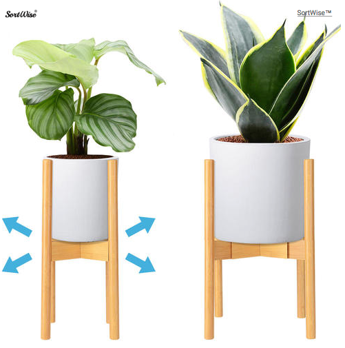 indoor plant stands canada Plant Stand Adjustable Wood Flower Pot Holder Display Rack