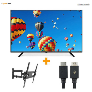 55'' 4K UHD DLED TV + Full Motion TV Wall Mount + HDMI 2.1 Cable Combo