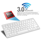 Clavier Bluetooth Slim Mini 3.0 sans fil QWERTY, argent