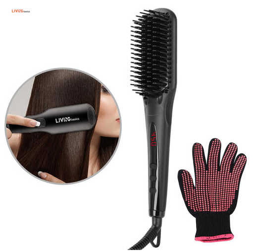 Ceramic electric hair brush hot sale