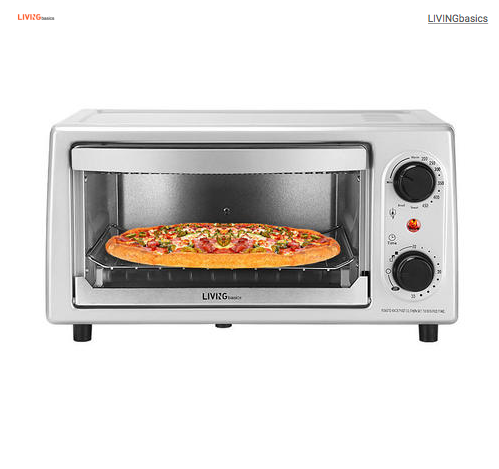 Toaster Oven 4 Slice, 9” Pizza, Multi-function Aluminized steel (FDA), 10L Capacity