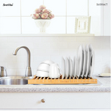 Égouttoir à vaisselle au-dessus de l'évier Égouttoir à vaisselle de cuisine, bambou 100 % naturel - SortWise™