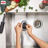 OXO Good Grips 2-in-1 Sink Strainer Stopper,Black,Sink Strainer with Stopper