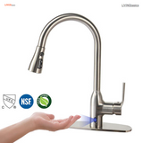 Touchless Motion Sense Kitchen Sink Faucet with Pull Down Sprayer, Brushed Nickel