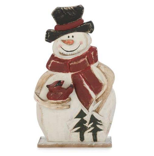 Snowman on Base Ornament for Table Desk Decor