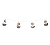 Christmas Decoration, 10 LED Battery-Operated Metal Light Bulb with Glitter String Lights, 5.4ft