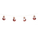 Christmas Decoration, 10 LED Battery-Operated Metal Light Bulb with Glitter String Lights, 5.4ft