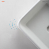 White Rectangular Ceramic Bathroom Vessel Vanity Sink Art Basin, 19" x 15"
