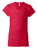 Gildan 64V00L - V-Neck T-shirt for Women (Not included printing logo)