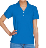 Devon & Jones D100W - Ladies Pima Piqué Short-Sleeve Y-Collar Polo (Not included printing logo)