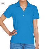 Devon & Jones D100W - Ladies Pima Piqué Short-Sleeve Y-Collar Polo (Not included printing logo)