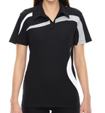 Ash City North End 78645 - Impact Ladies' Performance Polyester Pique Color-Block Polo(Not included printing logo)