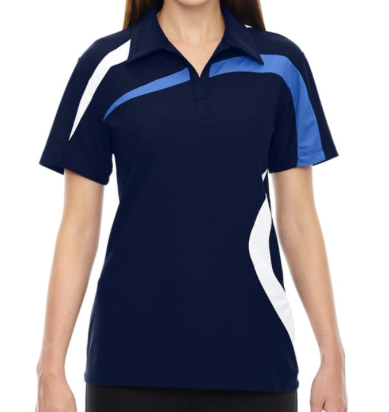 Ash City North End 78645 - Impact Ladies' Performance Polyester Pique Color-Block Polo(Not included printing logo)