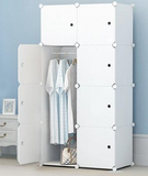 Portable Clothes Closet Wardrobe Bedroom Armoire Storage Organizer with Doors - SortWise™