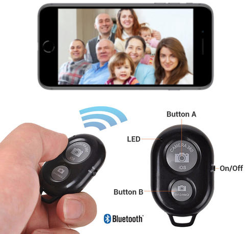 Selfie Bluetooth télécommande sans fil caméra obturateur Selfie minuterie