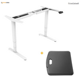 Sit-Stand Dual-Motor Height Adjustable ADR Desk Frame, Electric-White