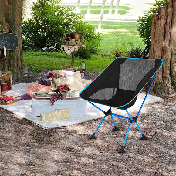 Lightweight Portable Camping Moon Chair - LIVINGbasics™, Gen 2 - Blue