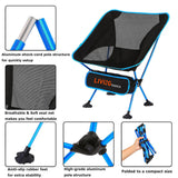 Lightweight Portable Camping Moon Chair - LIVINGbasics™, Gen 2 - Blue