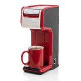 2 In 1 Single Serve Coffee Maker, Red - LIVINGbasics™