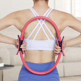 Anneau de Pilates Yoga Fitness Magic Circle Anneau de fitness tonifiant pour tout le corps, 15" - LIVINGbasics™ - Rose vif 