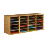 Safco® 24-Compartment Wood Adjustable Literature Organizer