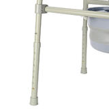 Chaise de siège de toilette en alliage d'aluminium, chaise d'aisance avec seau pliant