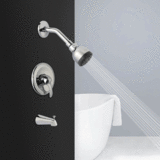 Bathroom Wall Mounted Rainfall Shower Faucet Set, with Pressure Balance Valve