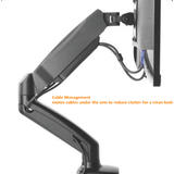 Support de bureau ergonomique à ressort à gaz réglable pour moniteurs LCD 13"-27"