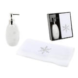 Deco Noel Reindeer Soap Dispenser & Towel Gift Set