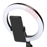 Desktop Selfie 10” Ring Light with Tripod Stand & Phone Holder for Photography Live Streaming