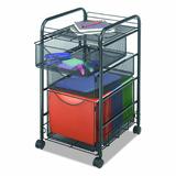 SAFCO® Onyx™ Mesh File Cart with 1 File Drawer and 2 Small Drawers